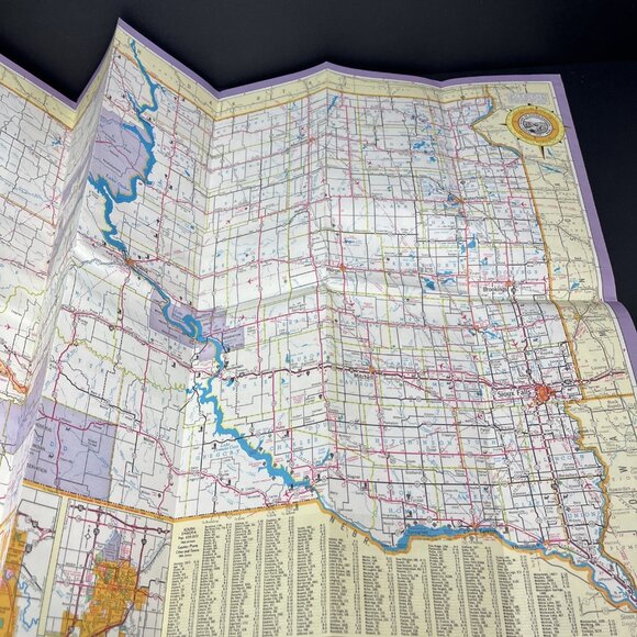 VTG. 1970 Highway Map South Dakota Smack Dab On The Old West Trail USA - Picture 7 of 8